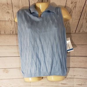 NWT Alfred Dunner Blue Vest Top